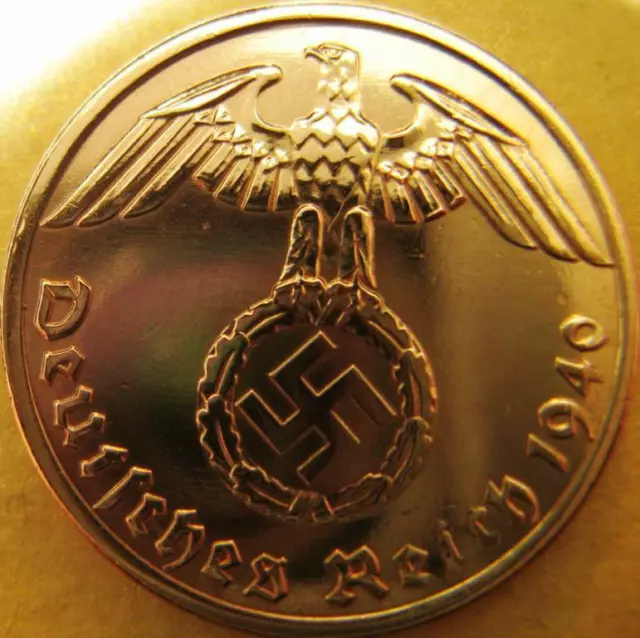 German 1 Reichspfennig 1940 Year-Battle of Britain-Coin III Reich-WWII-VERY RARE