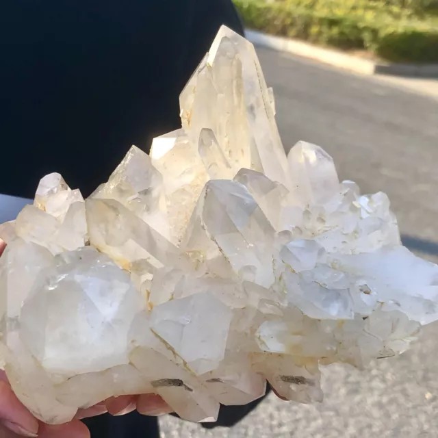 2.60LB Natural clear quartz cluster mineral crystal specimen healing