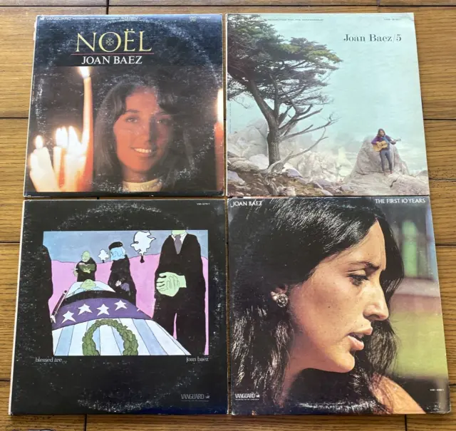 LOT (4) Vinyl Record Joan Baez Noel First 10 Blessed Are 5 - U Get All 4