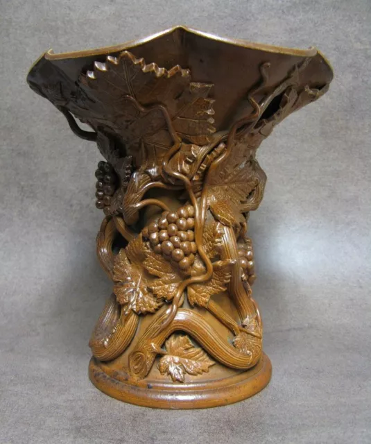 Vase En Grès Du Beauvaisis à Pampres De Vigne.