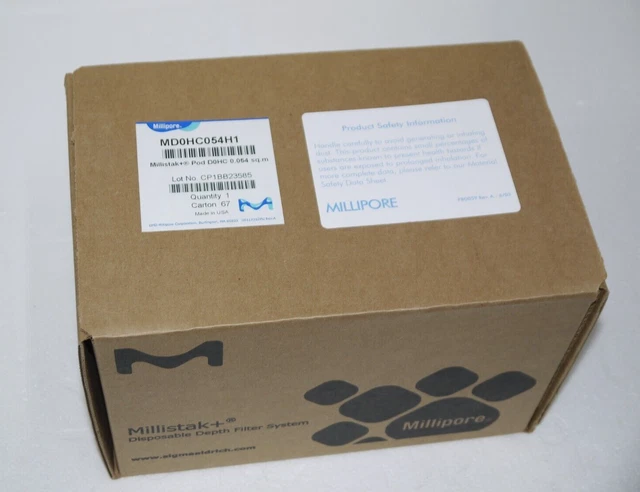 EMD Millipore MD0HC054H1 Millistak+ D0HC Cellulose Pod Depth Filter 0.054 m2 New EMD Millipore MD0HC054H1 Millistak+ D0HC Cellulose Pod Depth Filter 0.054 m2 New