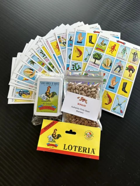 Loteria/Bingo 20 Different Boards, Deck cards- Don Clemente - Mexican Loteria