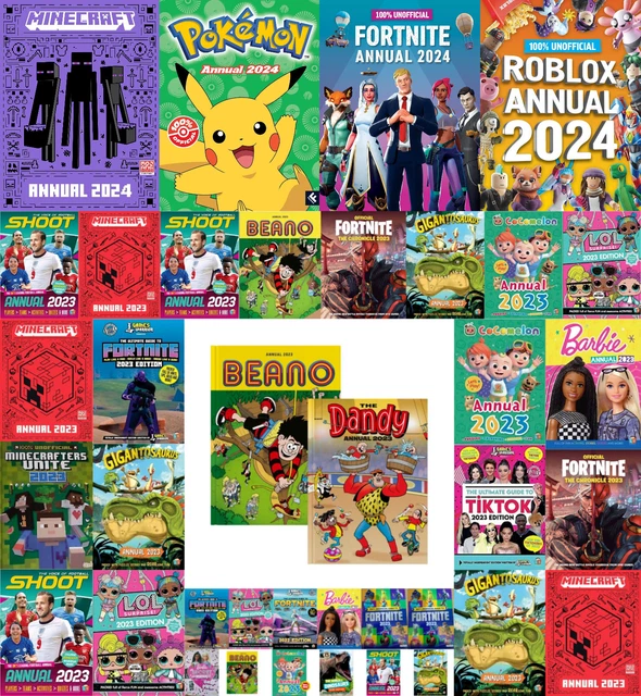 BEANO FORTNITE MINECRAFT Barbie Tik Tok Shoot Roblox Pokemon Annual