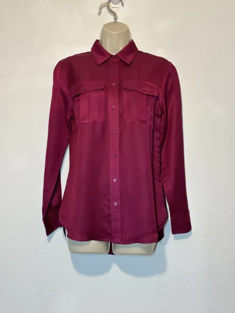 Lauren Ralph Lauren Black Label Linen Blend Petite PS Long Sleeve Shirt Pink