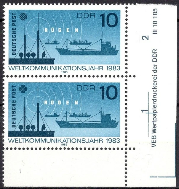 DDR 1983 Mi.Nr. 2771 ** postfrisch Eckrand mit DV Druckvermerk