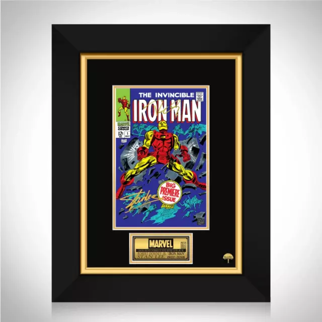 SIGNED Robert Downey Jr + Stan Lee THE INVINCIBLE IRON MAN #1 !!!