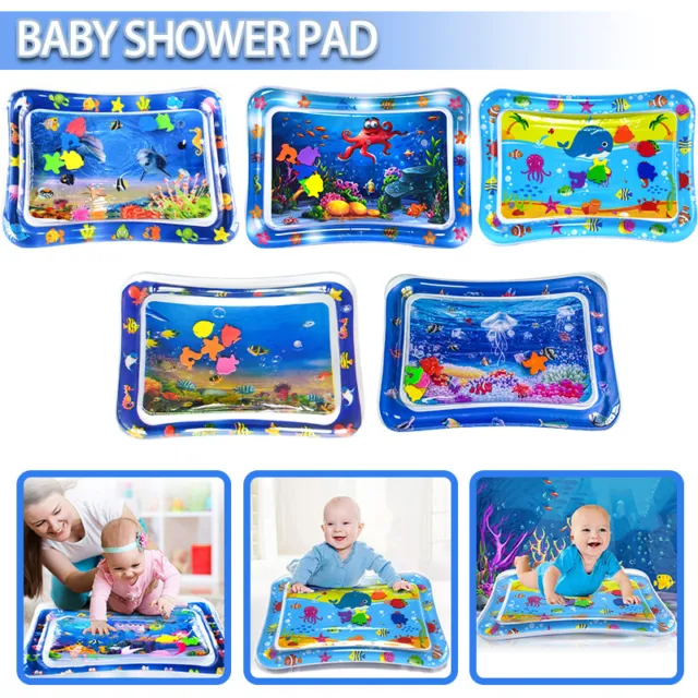 Tummy Time Inflatable Baby Water Play Mat for Kids Girl & Boy 3-9 Months cc