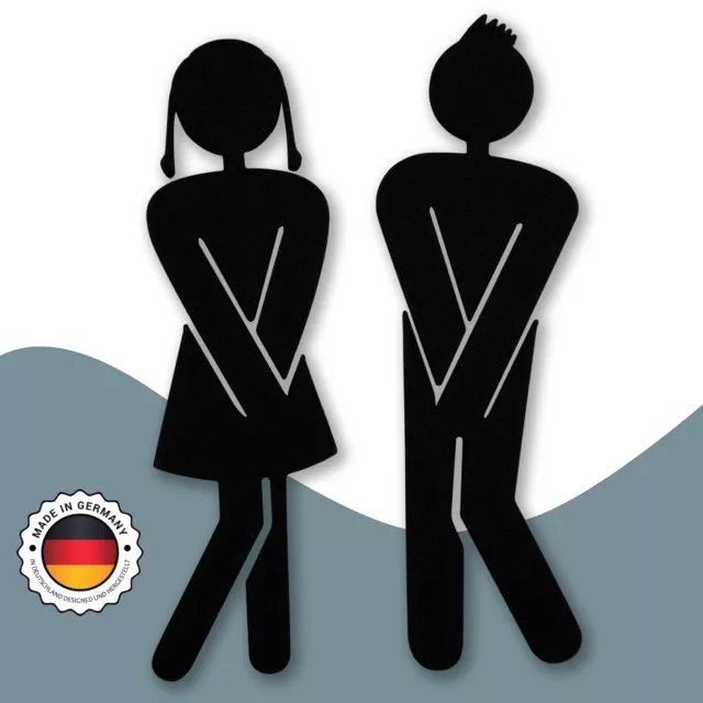 Türschild WC - Toilettenschild - Schild - Mann - Frau - Toilette - Gästetoilette