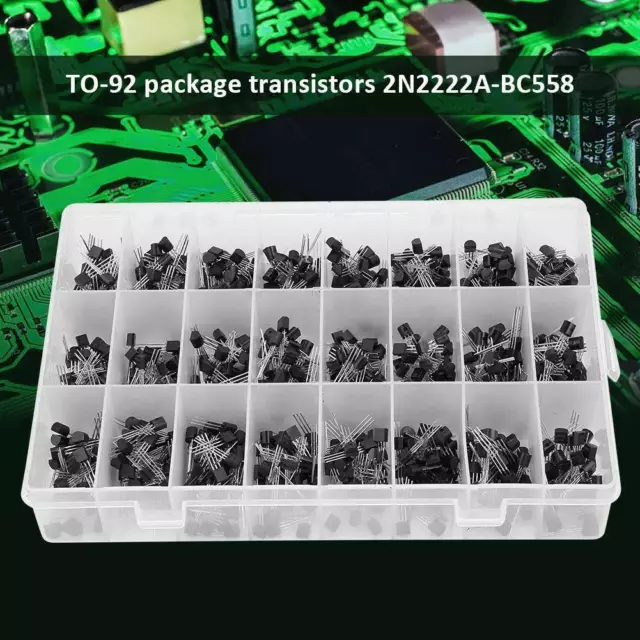 840PCS 24 Value TO-92 Transistor Assortment Kit Box NPN PNP 2N2222-S9018 / BC327