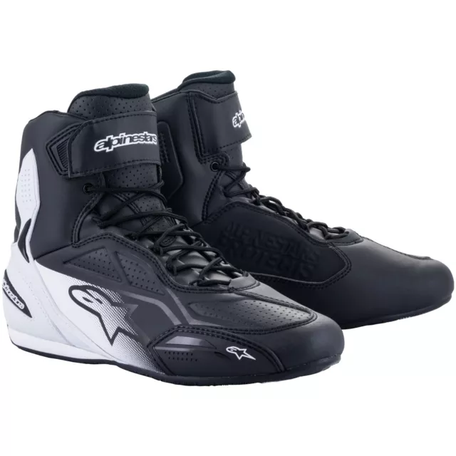 Alpinestars Faster-3 Motorradschuhe schwarz/weiss Motorradschuhe Sneaker