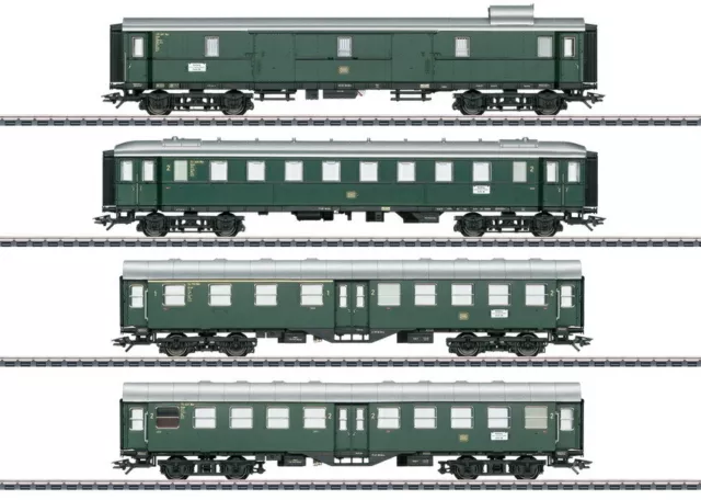 Märklin 41327 Set 4 Carroza DB EP III Con Illuminazione Interna Nuovo Ovp 1:87