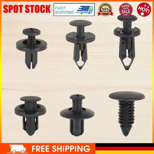 190Pcs Car Plastic Rivets Fasteners 6 Size Door Trim Panel Fender Clips Plastic