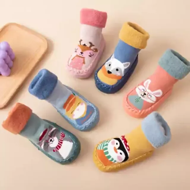 Pantofole antiscivolo bambini bambini bambini bambini calze ragazza cotone scarpe invernali 3