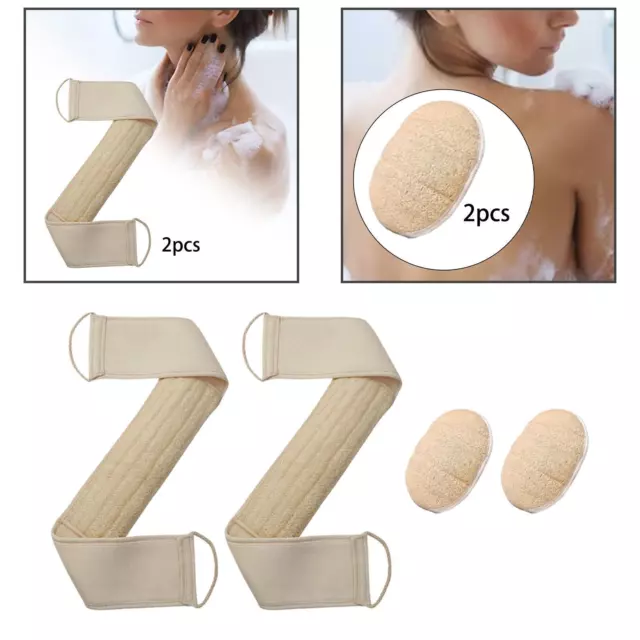 2 Pz Loofah Body Scrubber Pad Loofah Sponge Pads Riutilizzabili Accessori da