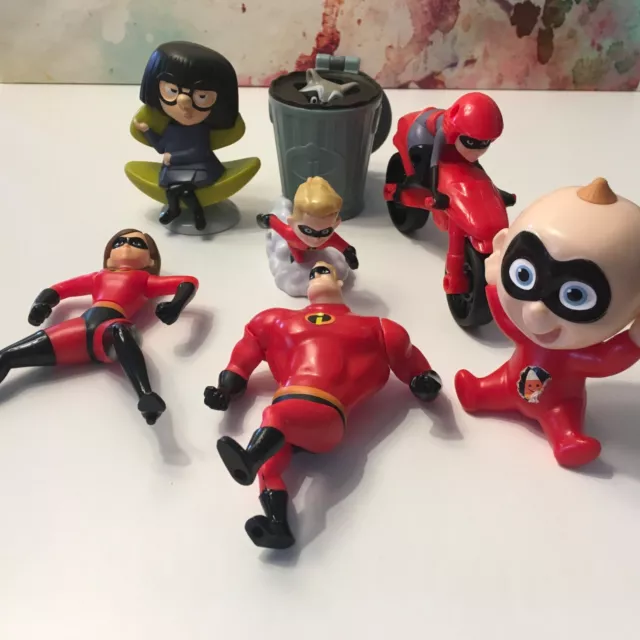 McDonald's Disney/Pixar The Incredibles Happy Meal Doll Toys Lot of 7 ~ 2018