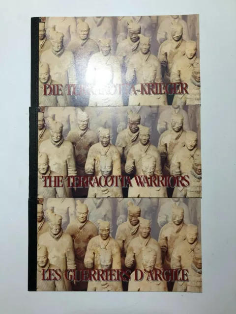 1997 ONU UN China World Heritage UNESCO 3 Booklets Libretti Terracotta Warriors