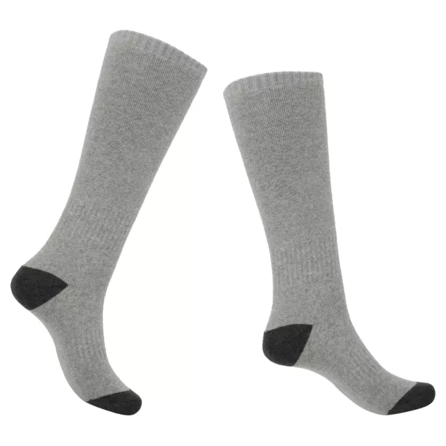 (Gray)Electric Heat Socks Keep Warm Adjustable Heating Socks For Winter Men