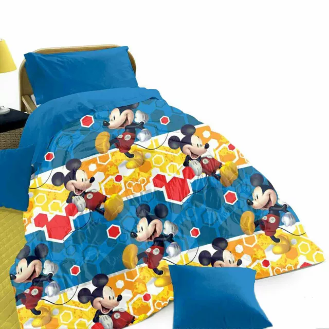 Trapunta Disney invernale, piumone disney Topolino in microfibra morbida 170/260