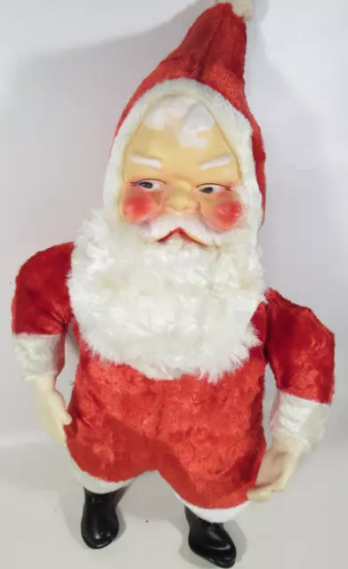 VTG 50's My Toy Xmas 24" Santa Claus Doll Plush Rubber Face - GREAT Condition