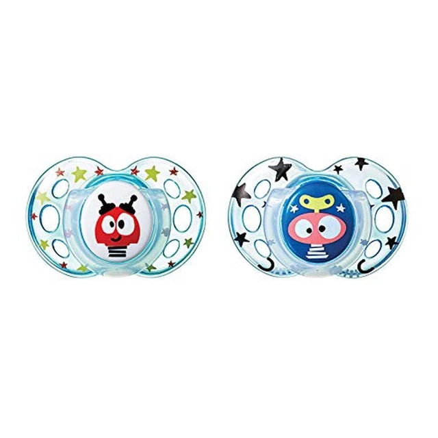 Tommee Tippee Closer To Nature - Fun Style Soothers, 2 Pack - 18-36 Months