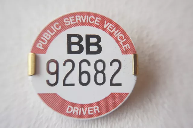 Yorkshire Area Bus Drivers Badge Public Service Vehicle PSV BB 92682