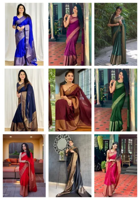 Saree Wedding Designer Bollywood Party Wear Blouse Ethnic Sari Indian Pakistani