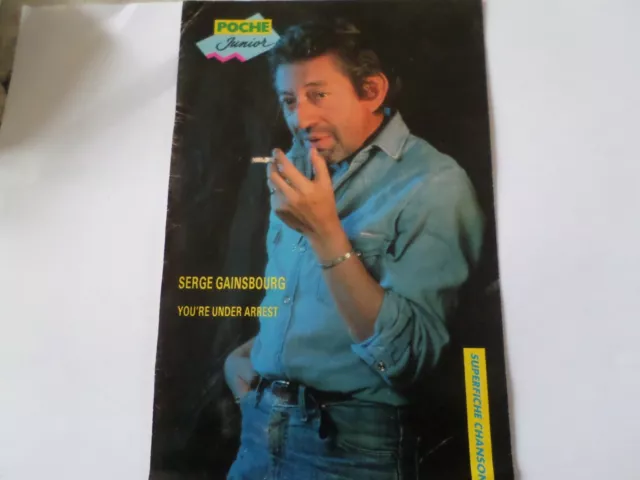 Fiche chanson Tele poche SERGE GAINSBOURG "You re under arrest" 1987