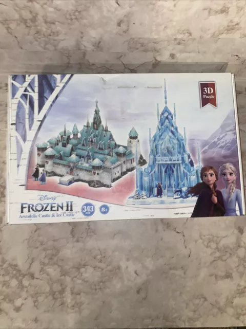 Disney Frozen II Arendelle Castle & Ice Castle CubicFun 3D Puzzle 343 pcs New