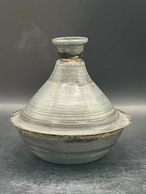 Galvanized Metal w/gold Decorative Bud Vase-India