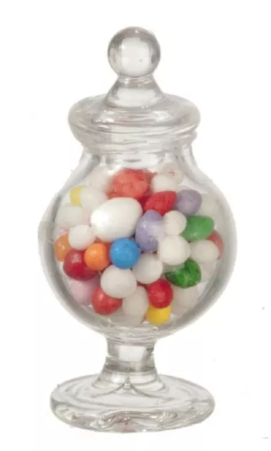 Dolls House Full Glass Apothecary Candy Sweet Jar Miniature 1:12 Scale