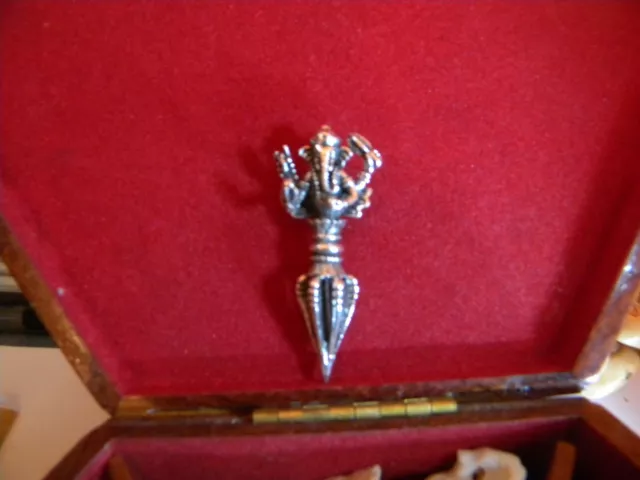 Chinese Silver Pendant- Elephant God Kila Phurba Kila Ritual Dagger