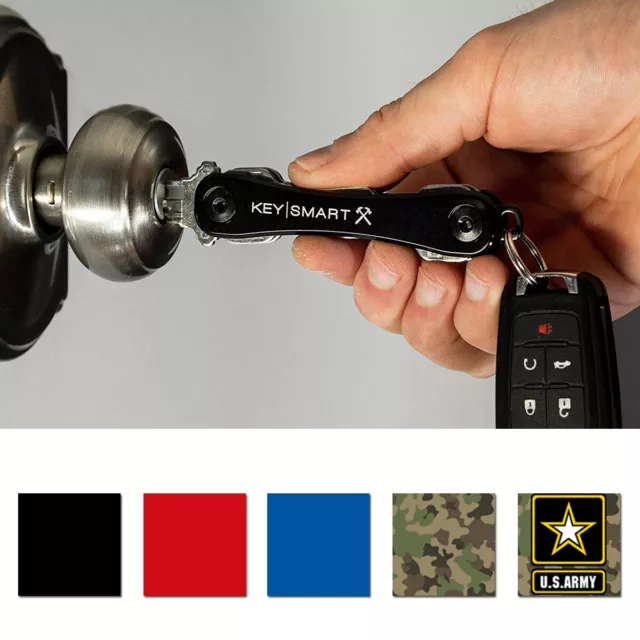 Keysmart Rugged Extended Compact Key Holder with Bottle Opener and Belt Clip