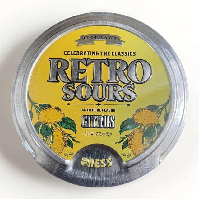 RETRO SOURS CITRUS Hard Candy New, Sealed Tin Like Altoids Sour Β£21.50 ...