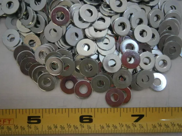 Flat Washers #6 MS Steel Zinc Plated Lot of 100 #3073