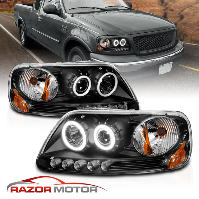 Watomiracing Crystal Headlights With Corner Signals For Ford F-150 97-03 & Expedition 97-02 – Smoke Lens / Amber