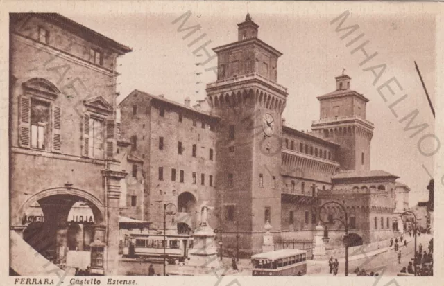 Cartolina Ferrara Emilia Romagna Castello Estense Storia Memoria Viaggiata 1938