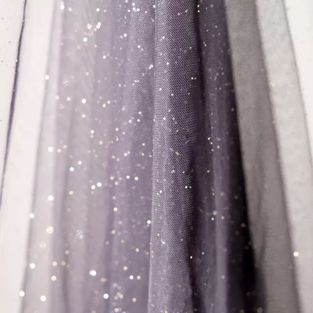 Mesh Fabric Glitter Shiny Sheer Tulle DIY for Tutu Skirt Wedding Dress Craft Sew