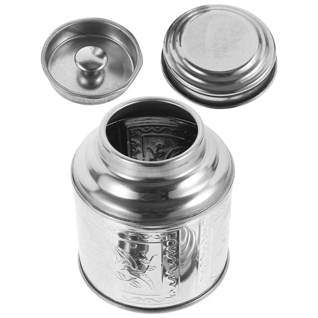 2 pezzi contenitore per stoccaggio tè acciaio inox contenitori sigillati