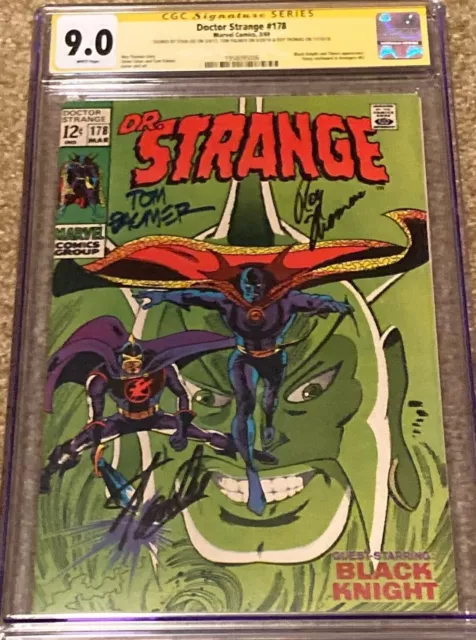 DR STRANGE 178 CGC Signature x3 STAN LEE Black Knight MARVEL Comic Art SS Signed