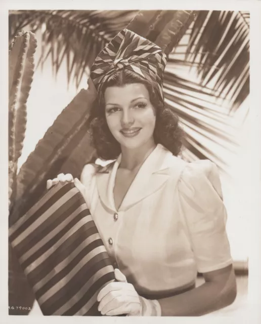 Rita Hayworth (1940s) ❤ Original Vintage - Stunning Portrait Beauty Photo K 396