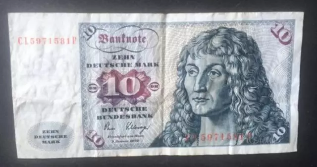 German 10 Deutsche Mark 1963 Banknote Federal Republic of Germany