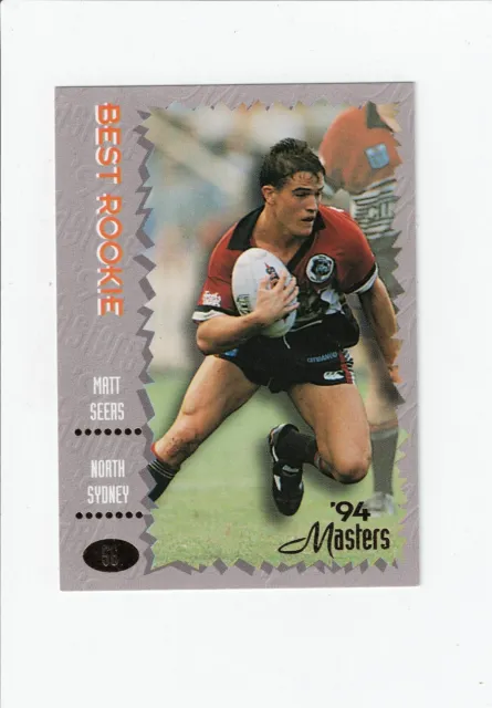 1994 Masters Series Rugby League Jason Taylor #56 North Sydney Bears