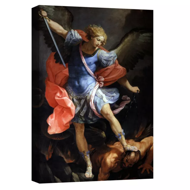 Quadri moderni Guido Reni San Michele cm 50x35 Quadro stampa su tela canvas arte