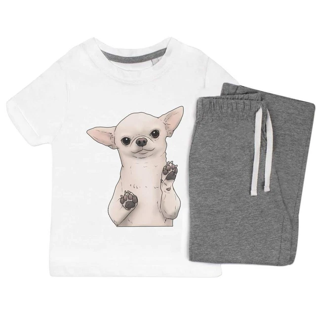 'Begging Chihuahua' Kids Nightwear / Pyjama Set (KP034546)