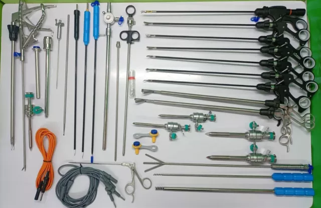 Laparoscopic Surgery Set 34pc Best Quality Reusable Surgical Instruments