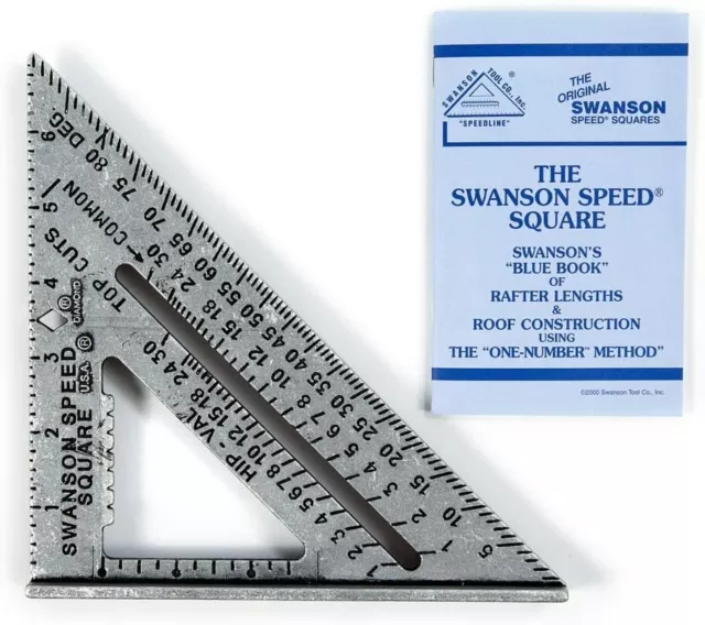 Swanson S0101 7in Quick Speed Roofing Rafter Layout Carpentry Aluminium Square