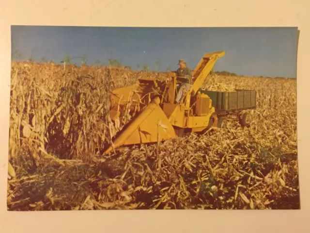 Rare Minneapolis Moline Tractor Cornhusker Postcard 1950s UNUSED New/Old Stock