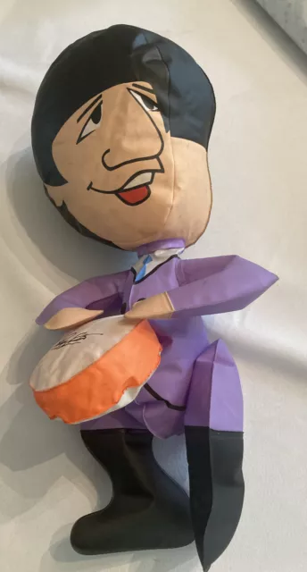 Vintage RINGO STARR Beatles BLOW UP INFLATABLE CARTOON DOLL Toy 1966