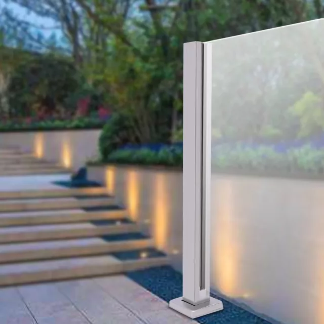 35.8'' Glass Railing Post,Stainless Steel Balustrade for Balcony Deck Stair USA