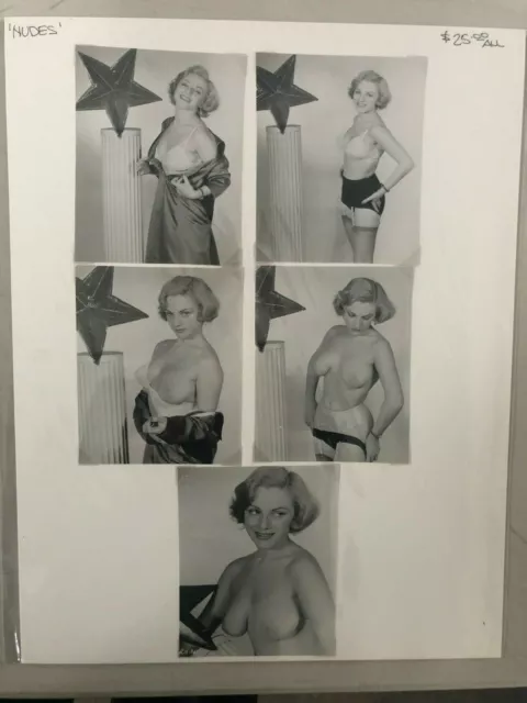 1940s Pin-Up Collection, 5 photographs, 4.5 x 3.5 inches each